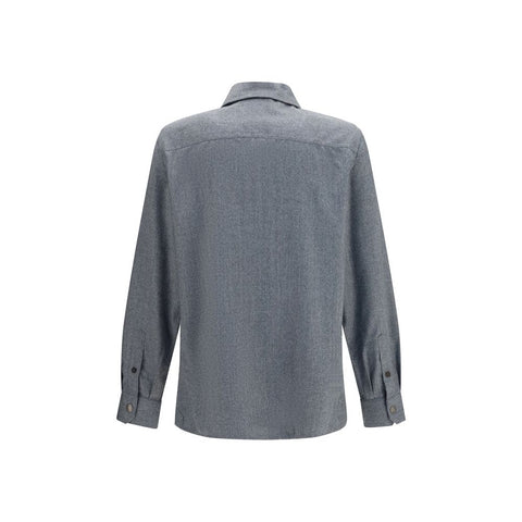 Gray Wool Oves Aries Dress Shirt