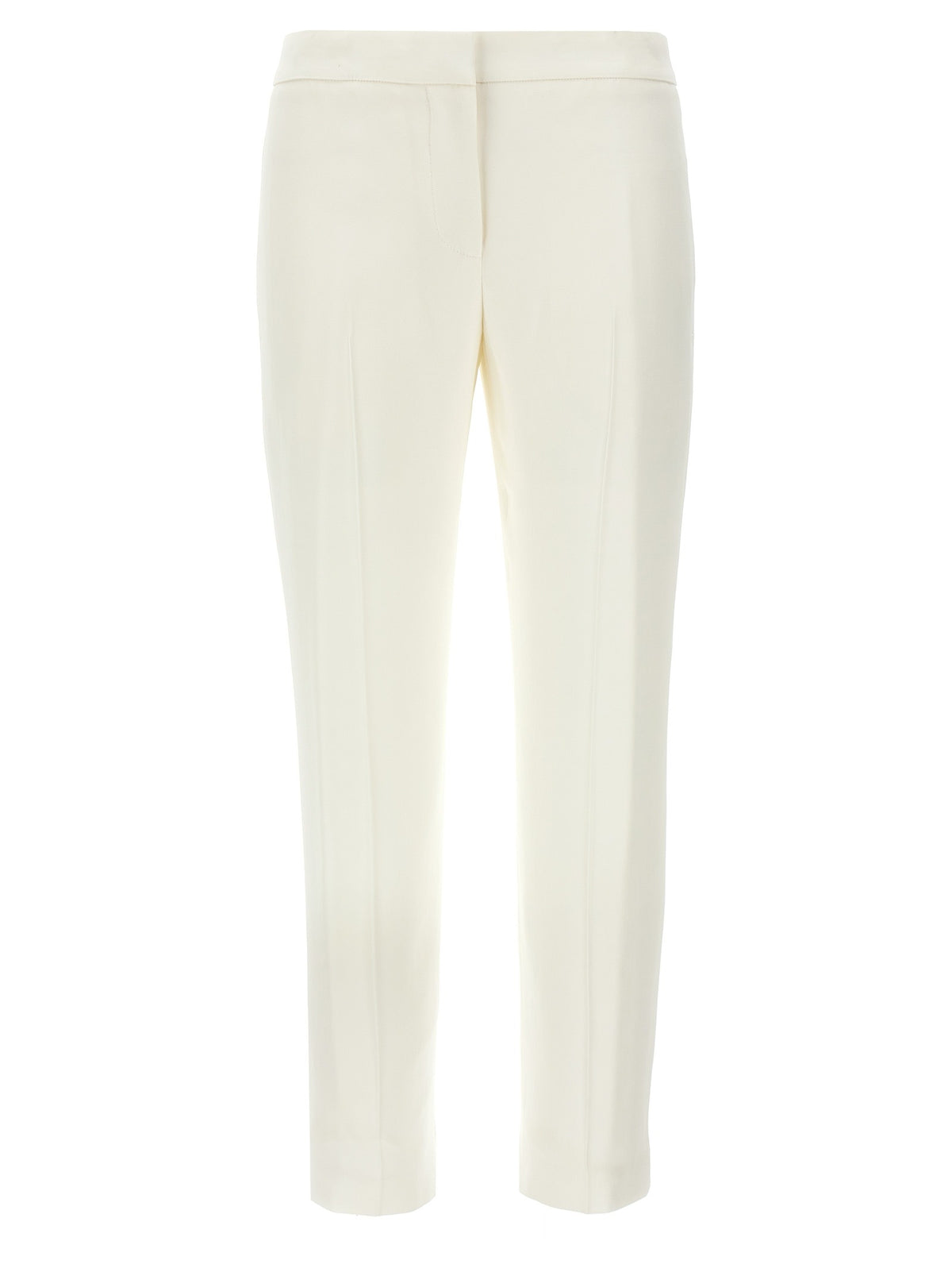 White Viscose Casual Pants