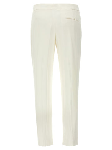 White Viscose Casual Pants