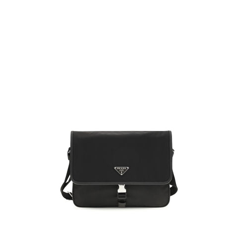 Black Recycled Polyamide Shoulder Bag