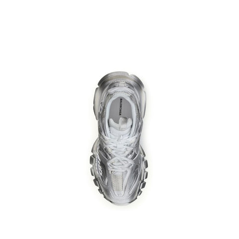 Gray Polyamide Athletic Sneakers