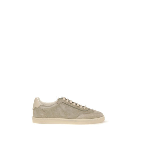 Beige Calf Leather Bos Taurus Sneakers