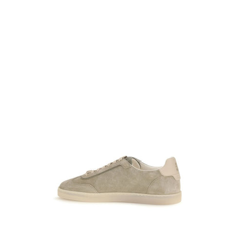Beige Calf Leather Bos Taurus Sneakers