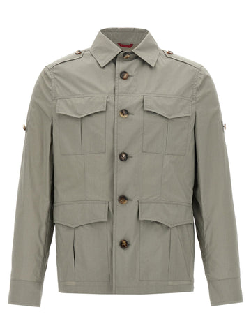 Bicolor Cotton Shell Jacket