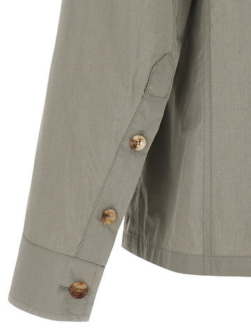 Bicolor Cotton Shell Jacket