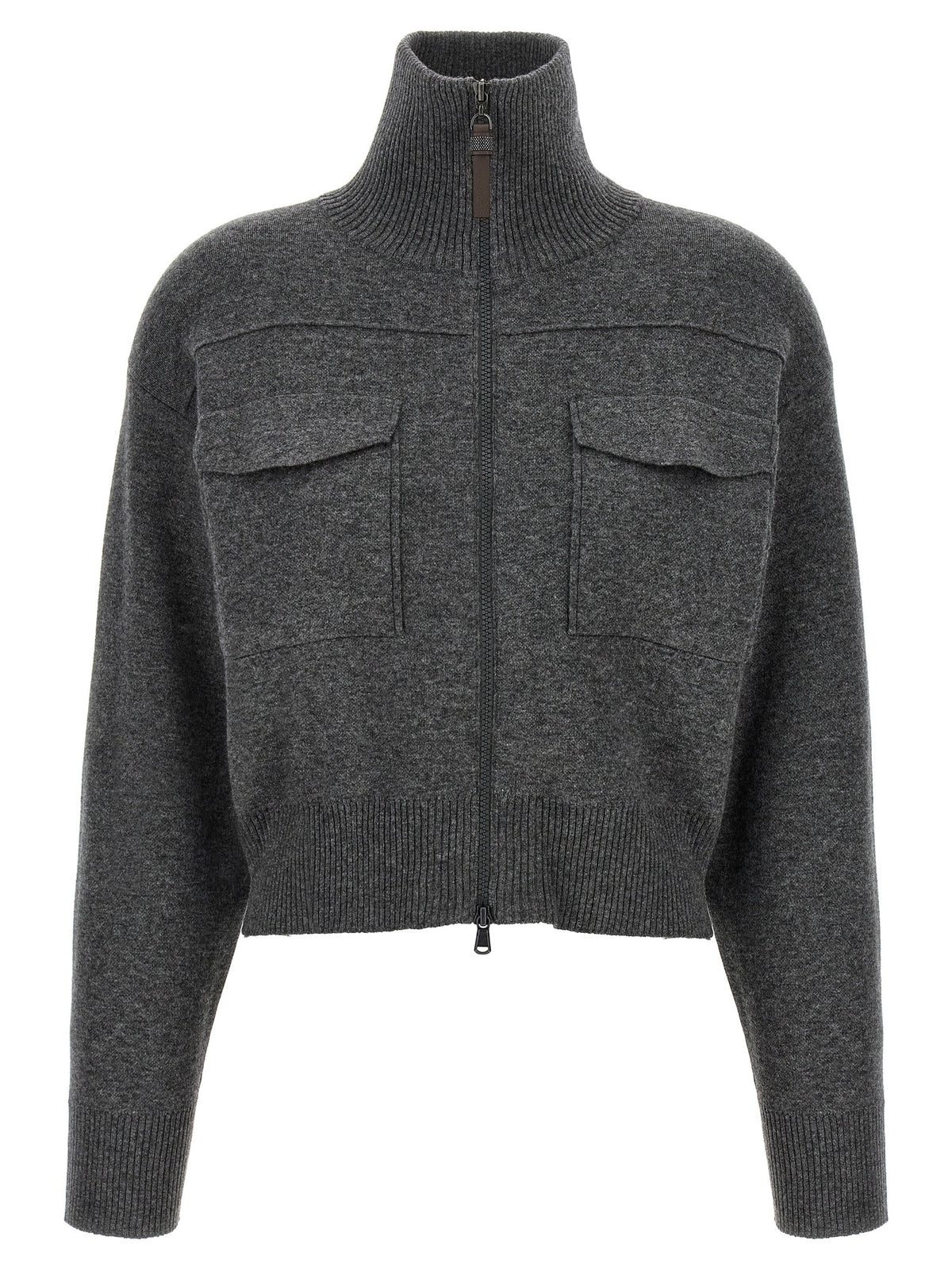 Gray Cashmere Cardigan