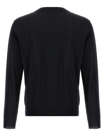 Black Virgin Wool Cardigan