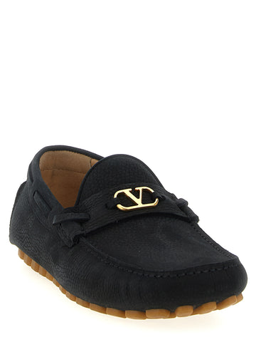 Black Calfskin Slip-On Loafers