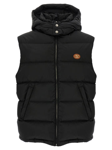 Black Polyamide Sleeveless Jacket