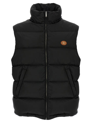 Black Polyamide Sleeveless Jacket