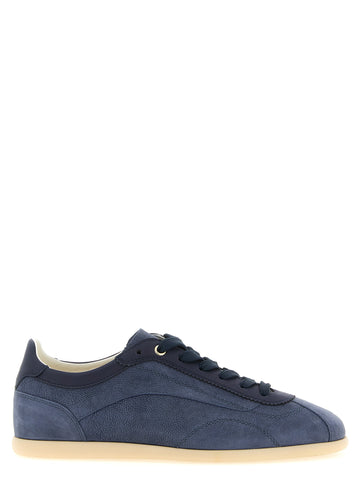 Blue Calfskin Low Top Sneakers