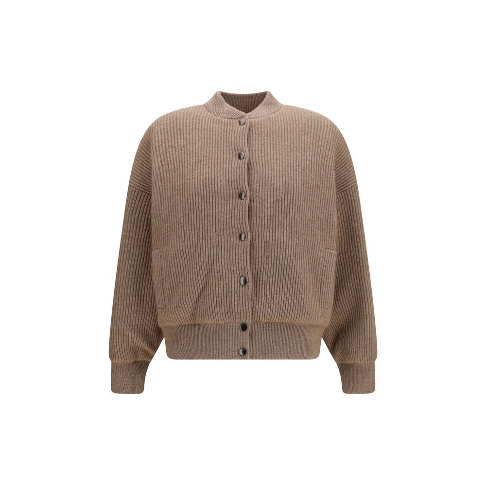 Beige Cashmere Bomber