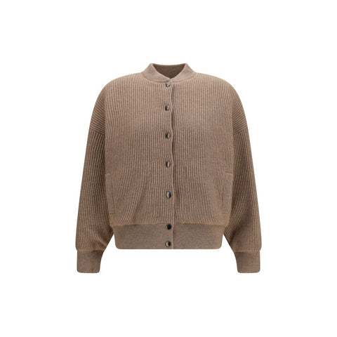 Beige Cashmere Bomber