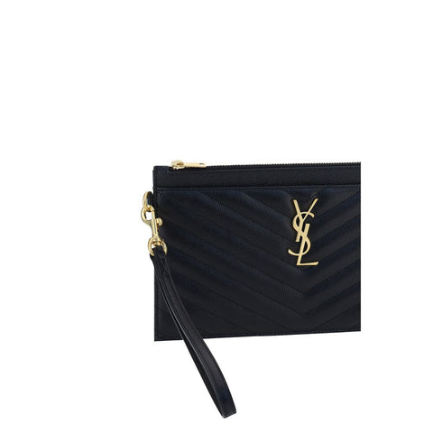 Black Calf Leather Bos Taurus Clutch Bag
