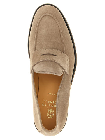 Gray Calfskin Slip-On Loafers