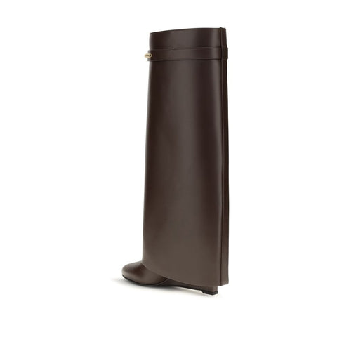 Brown Calf Leather Bos Taurus High Heel Boots
