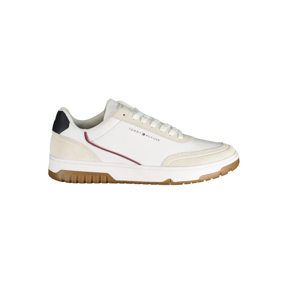 White Polyurethane Men's Sneaker