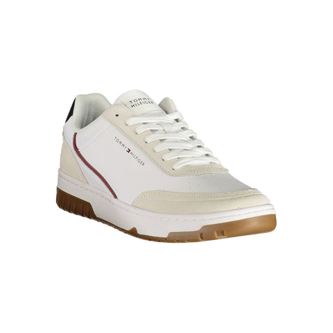 White Polyurethane Men's Sneaker