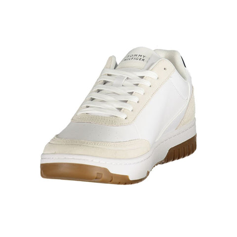 White Polyurethane Men's Sneaker