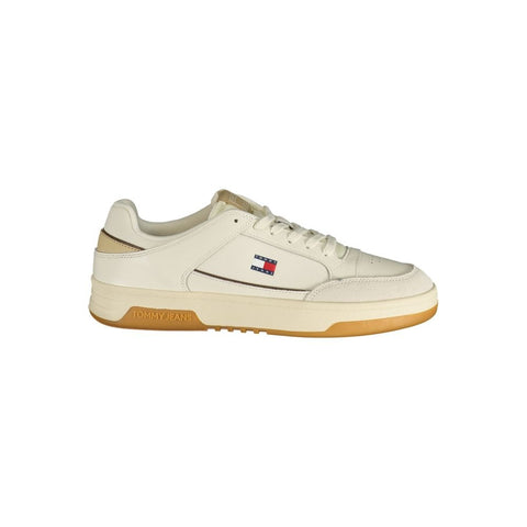 White Polyurethane Men's Sneaker