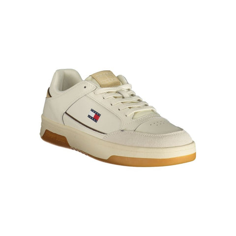 White Polyurethane Men's Sneaker