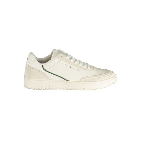 White Polyurethane Men's Sneaker