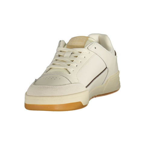 White Polyurethane Men's Sneaker
