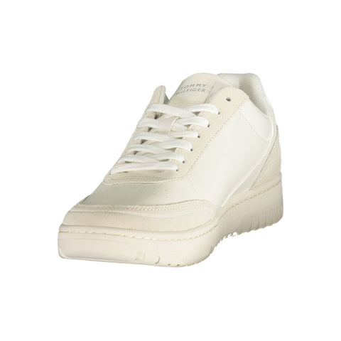 White Polyurethane Men's Sneaker