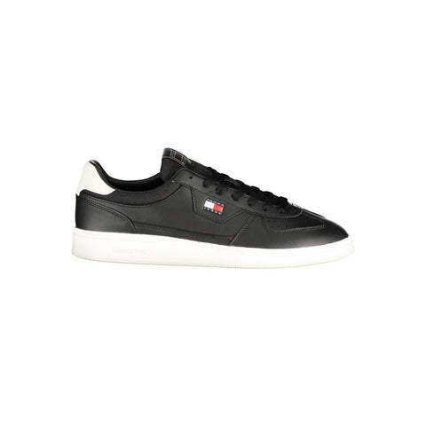 Black Polyurethane Men's Sneaker