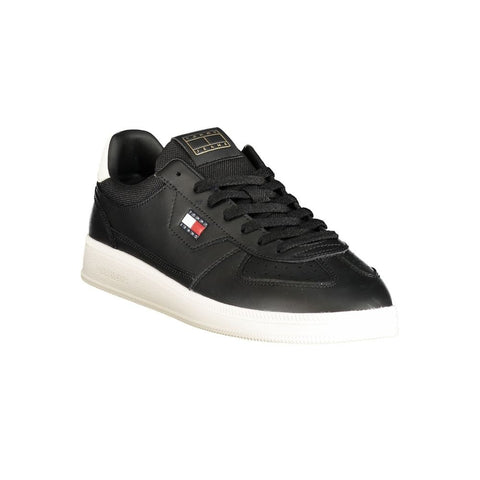 Black Polyurethane Men's Sneaker