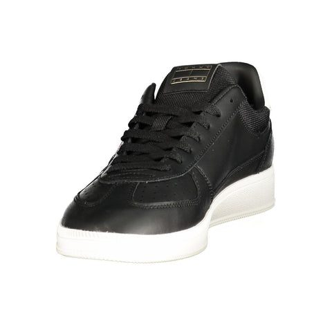 Black Polyurethane Men's Sneaker