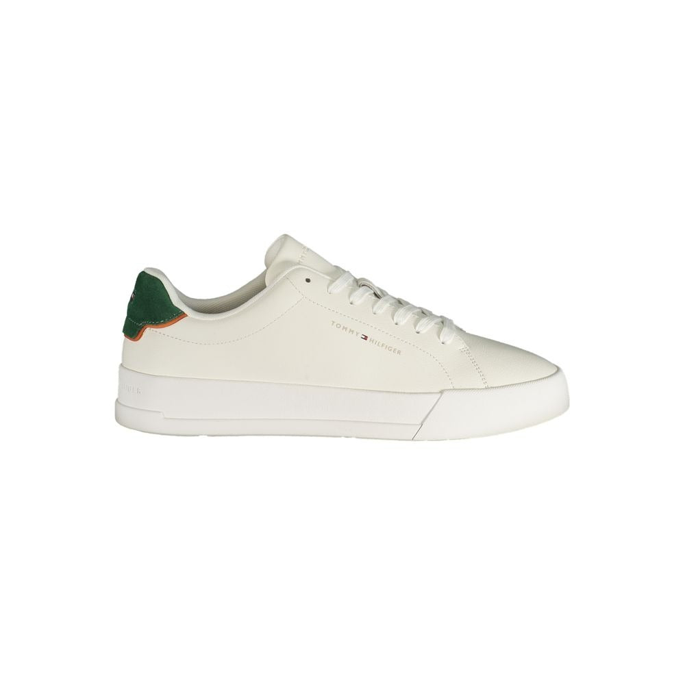 White Polyurethane Men's Sneaker