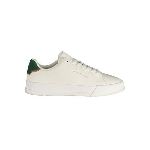 White Polyurethane Men's Sneaker