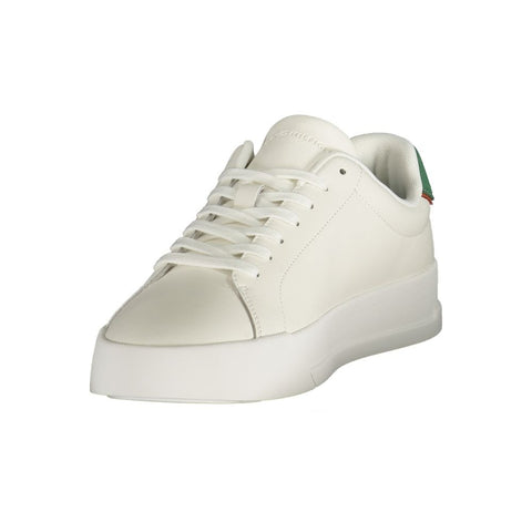 White Polyurethane Men's Sneaker