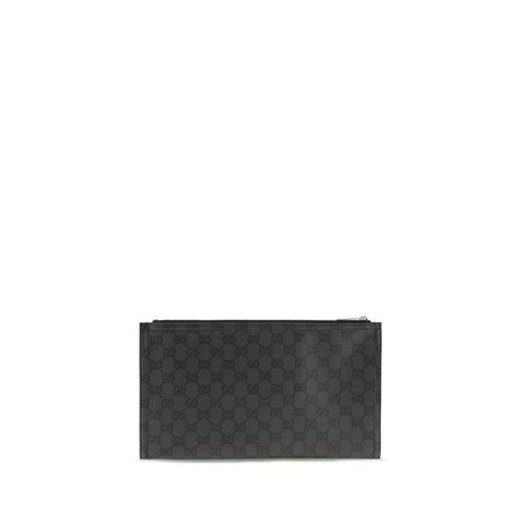 Black Cotton Clutch Bag