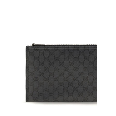 Black Cotton Clutch Bag