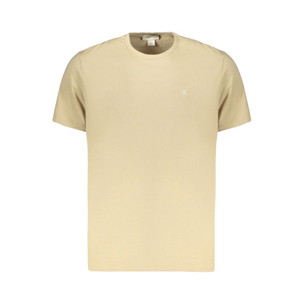 Beige Cotton Men's T-Shirt