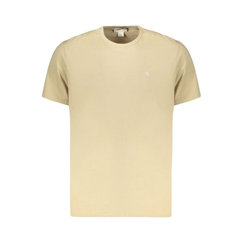 Beige Cotton Men's T-Shirt