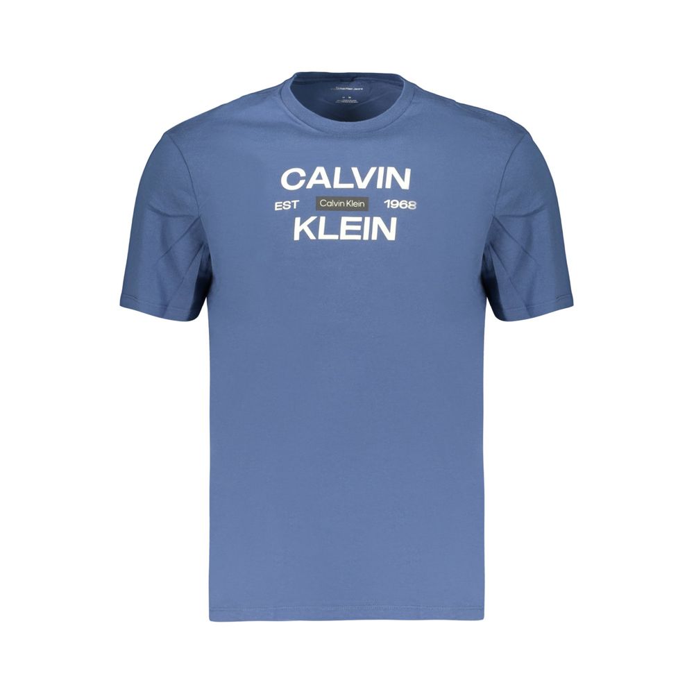 Blue Cotton Men's T-Shirt