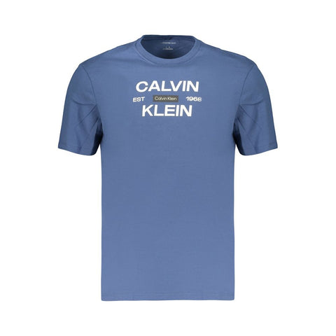 Blue Cotton Men's T-Shirt