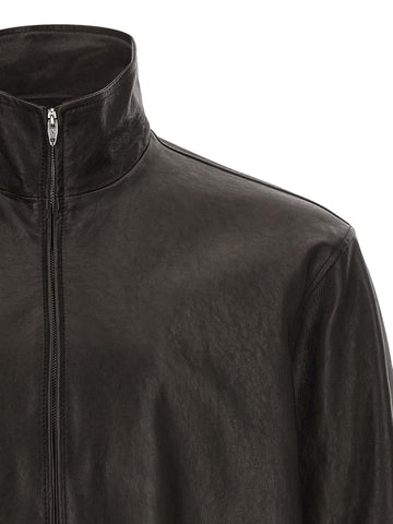 Black Calfskin Leather Jacket