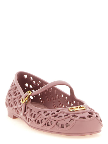 Multicolor Polyvinyl Ballet Flats
