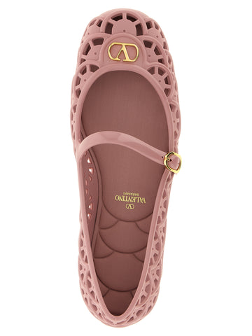 Multicolor Polyvinyl Ballet Flats
