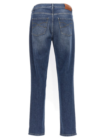 Blue Cotton Slim Fit Jeans