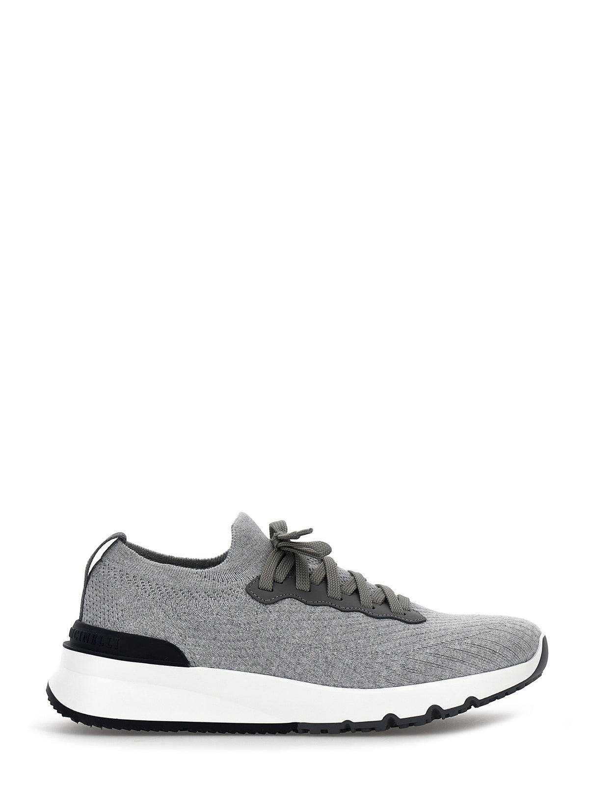 Gray Cotton Athletic Sneakers