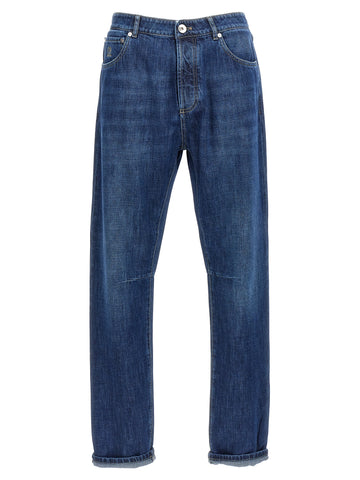 Blue Cotton Relaxed Fit Jeans
