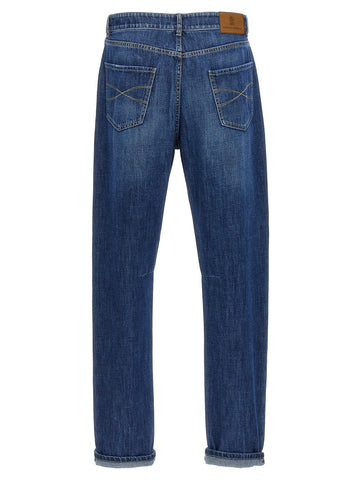 Blue Cotton Relaxed Fit Jeans