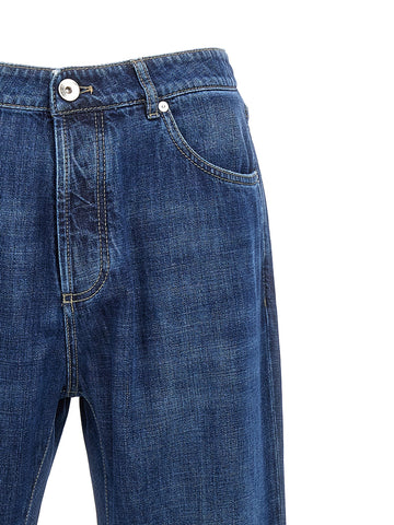 Blue Cotton Relaxed Fit Jeans