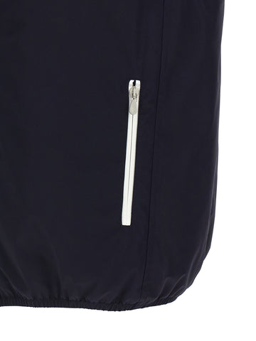 Blue Polyamide Sleeveless Jacket