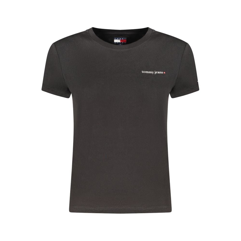 Black Cotton Womens T-Shirt